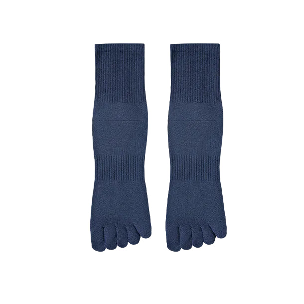 Pair of blue five-finger socks 