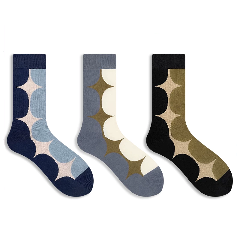 Three pairs of patterned socks