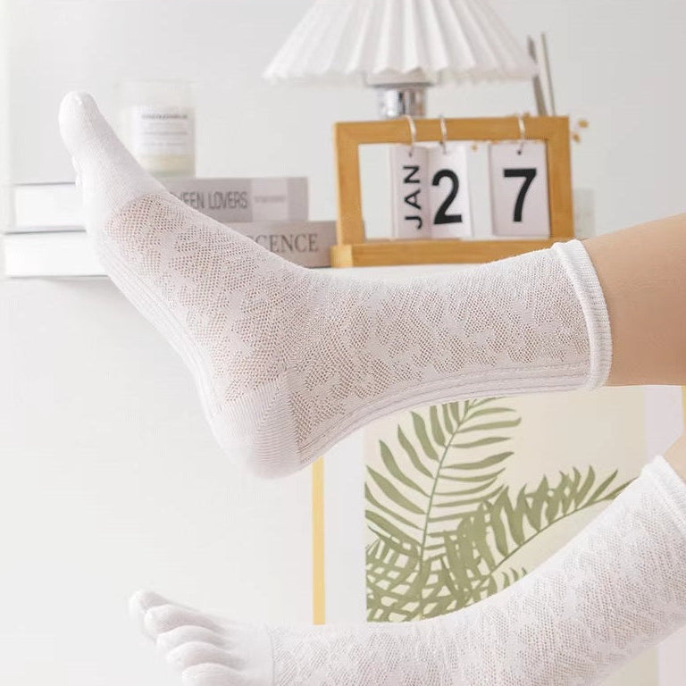 Cotton socks with text on a white background