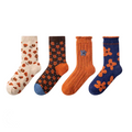 Women's Autumn Blossom 4-Pair Crew Socks Set