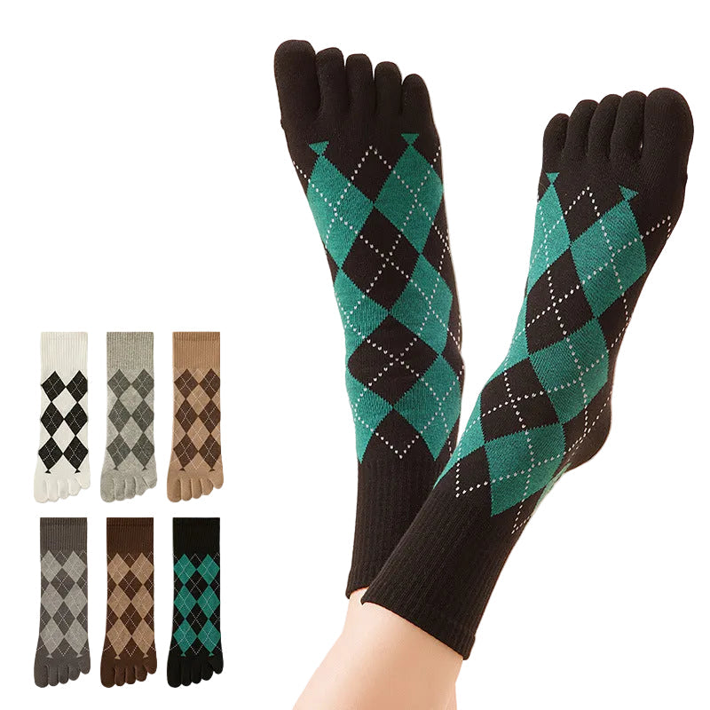 Classic Argyle Five-Toe Socks – Tabimashi