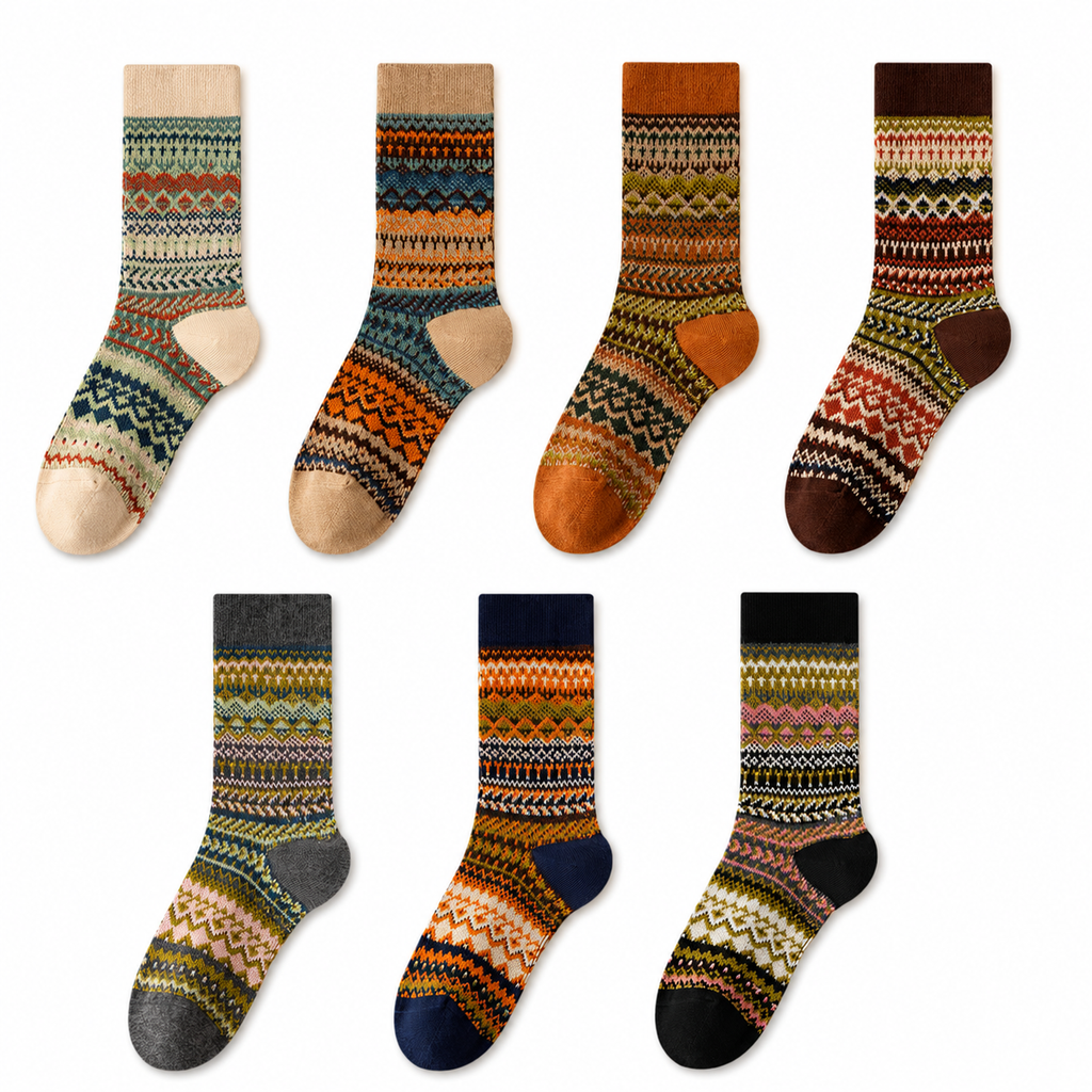 Women's Nordic Fair Isle Crew Socks