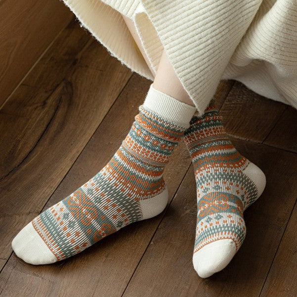 Women's Nordic Fair Isle Crew Socks
