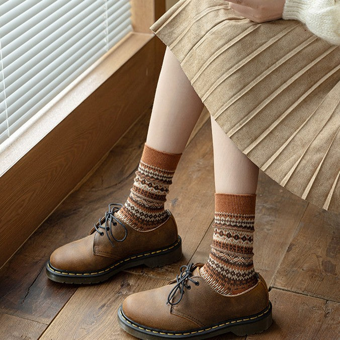 Women's Nordic Fair Isle Crew Socks