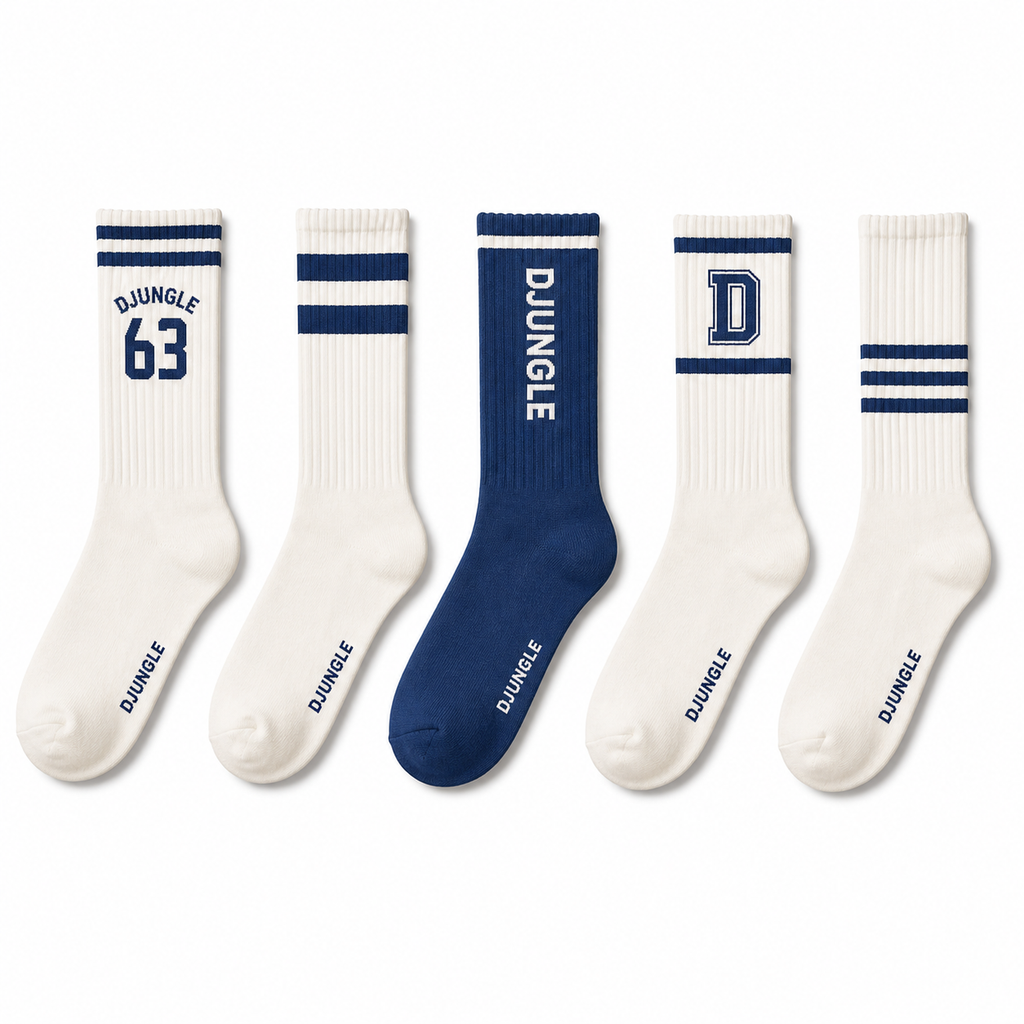 Old School Classic 5-Pair Crew Socks Set
