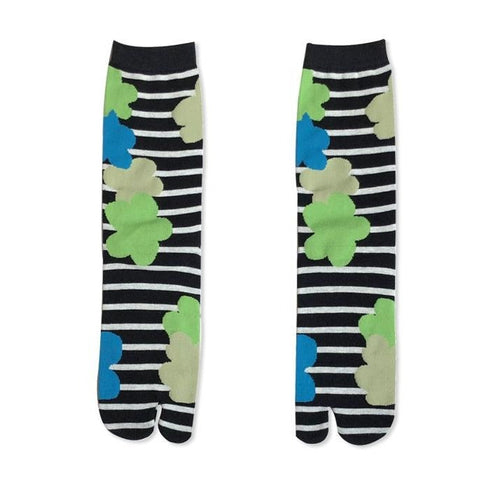 Japanese Tabi Socks 【Collage Flowers】 - Getamashi